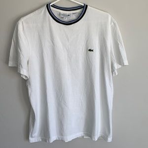 Lacoste tee w/ ribbed neckline